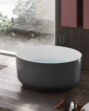 FIO - Mineraltek round freestanding bathtub by Gruppo Geromin - view 3
